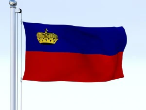 animated liechtenstein flag 3D Model
