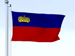 animated liechtenstein flag 3D Model