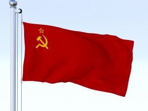 animated soviet union flag 3Dモデル