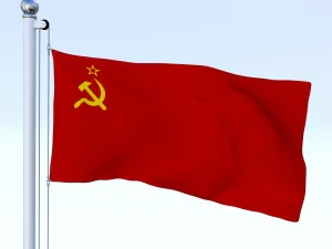 animated soviet union flag 3D Model