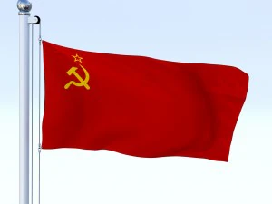 animated soviet union flag 3D Model