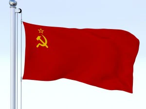 animated soviet union flag 3D Model
