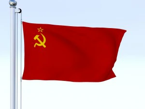 animated soviet union flag 3D Model