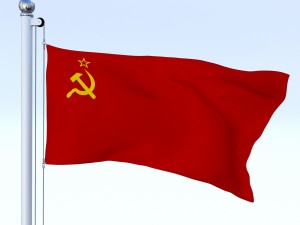 animated soviet union flag Model 3D