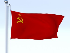 animated soviet union flag Model 3D