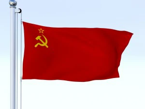 animated soviet union flag 3D Model