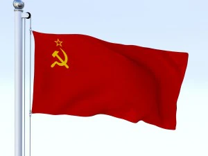 animated soviet union flag 3D Model