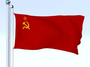 animated soviet union flag 3D Model