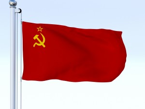 animated soviet union flag Model 3D