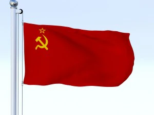 animated soviet union flag 3D Model