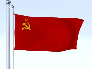 animated soviet union flag 3D Model