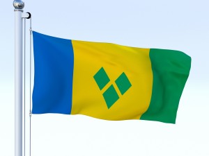 animated saint vincent and the grenadines flag 3D Model