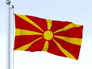 animated macedonia flag Modelo 3D