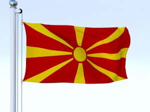 animated macedonia flag 3D Model