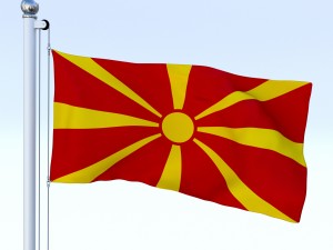 animated macedonia flag 3D Model
