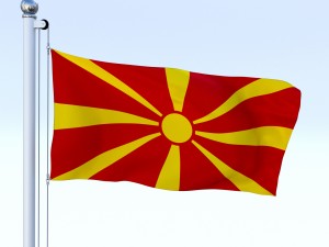 animated macedonia flag 3D Model