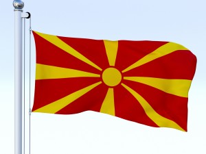 animated macedonia flag 3D Model