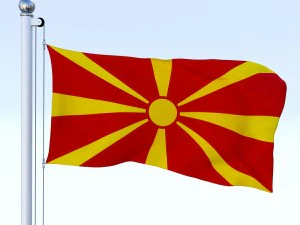 animated macedonia flag 3D Model