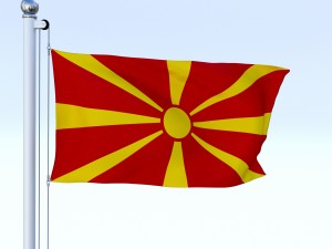 animated macedonia flag 3D Model