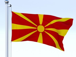 animated macedonia flag 3D Model