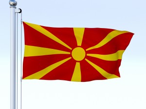 animated macedonia flag 3D Model