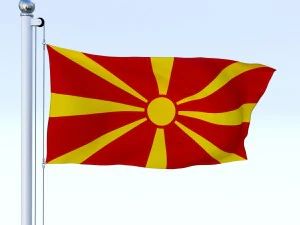 animated macedonia flag 3D Model