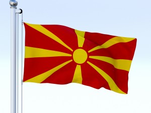 animated macedonia flag 3D Model