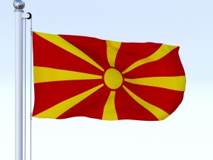 animated macedonia flag 3D Model