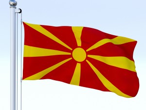 animated macedonia flag 3D Model