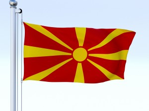 animated macedonia flag 3D Model