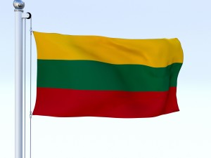 animated lithuania flag 3Dモデル