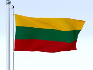 animated lithuania flag 3Dモデル