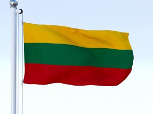 animated lithuania flag 3Dモデル