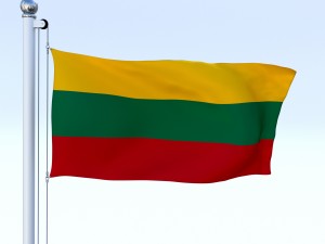 animated lithuania flag 3Dモデル