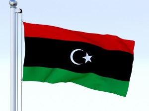 animated libya flag 3D Model