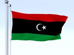 animated libya flag Model 3D
