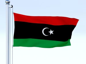 animated libya flag 3D Model