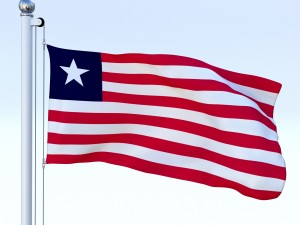 animated liberia flag Modelo 3D
