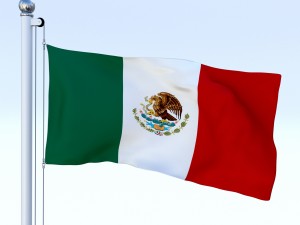 animated mexico flag 3D Модель