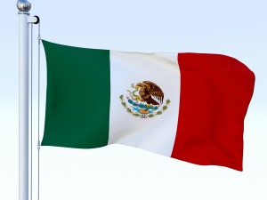 animated mexico flag 3D Модель