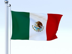 animated mexico flag 3D Модель