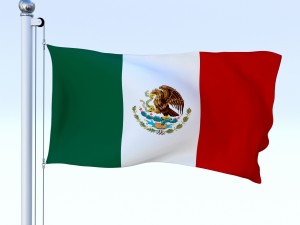 animated mexico flag 3D Модель