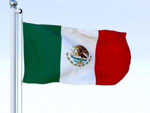 animated mexico flag 3D Модель