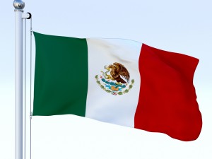animated mexico flag 3D Модель