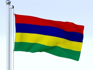 animated mauritius flag 3D Model