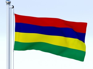 animated mauritius flag 3D 模型