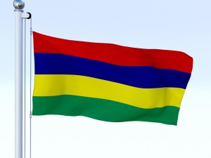 animated mauritius flag 3D 模型