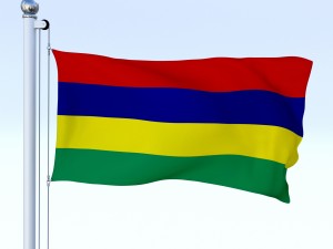 animated mauritius flag 3D 模型