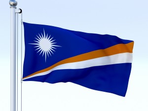 animated marshall islands flag 3D 模型