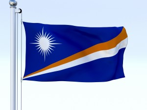 animated marshall islands flag Modello 3D